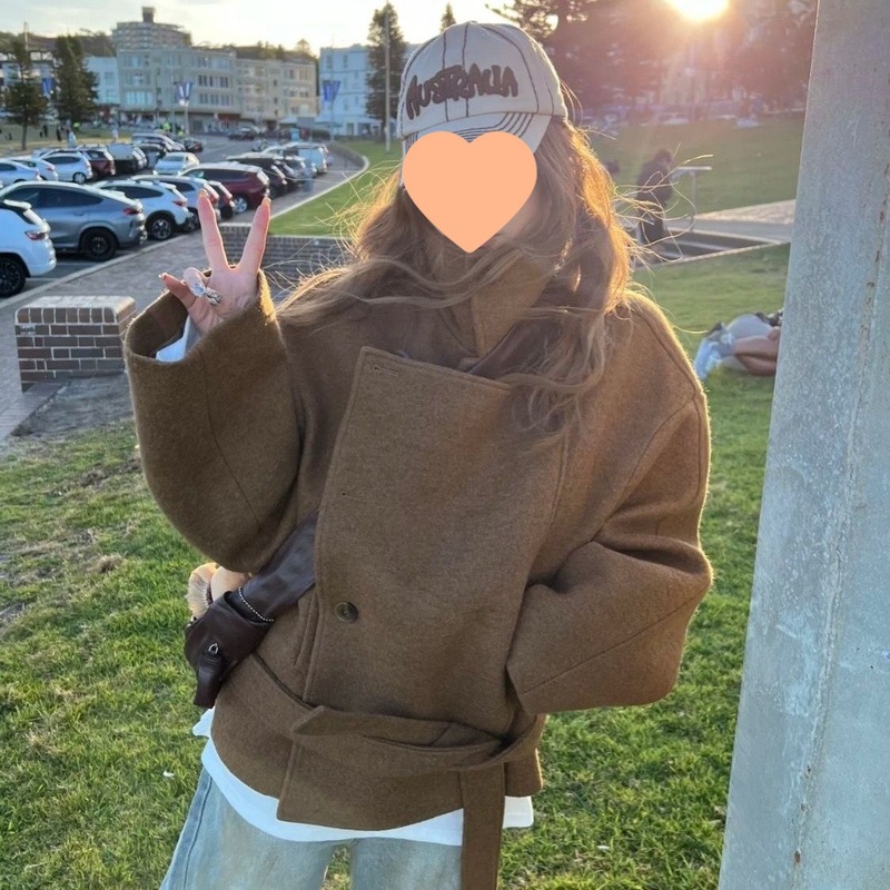 慵懒复古气质立领毛呢大衣外套女2025秋冬新款感设计呢子大衣|undefined