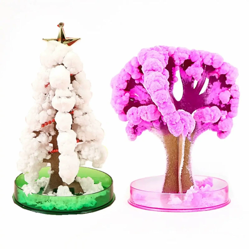 Magic crystallizing Christmas tree, colorful tabletop decor, water‑activated bloom, large size