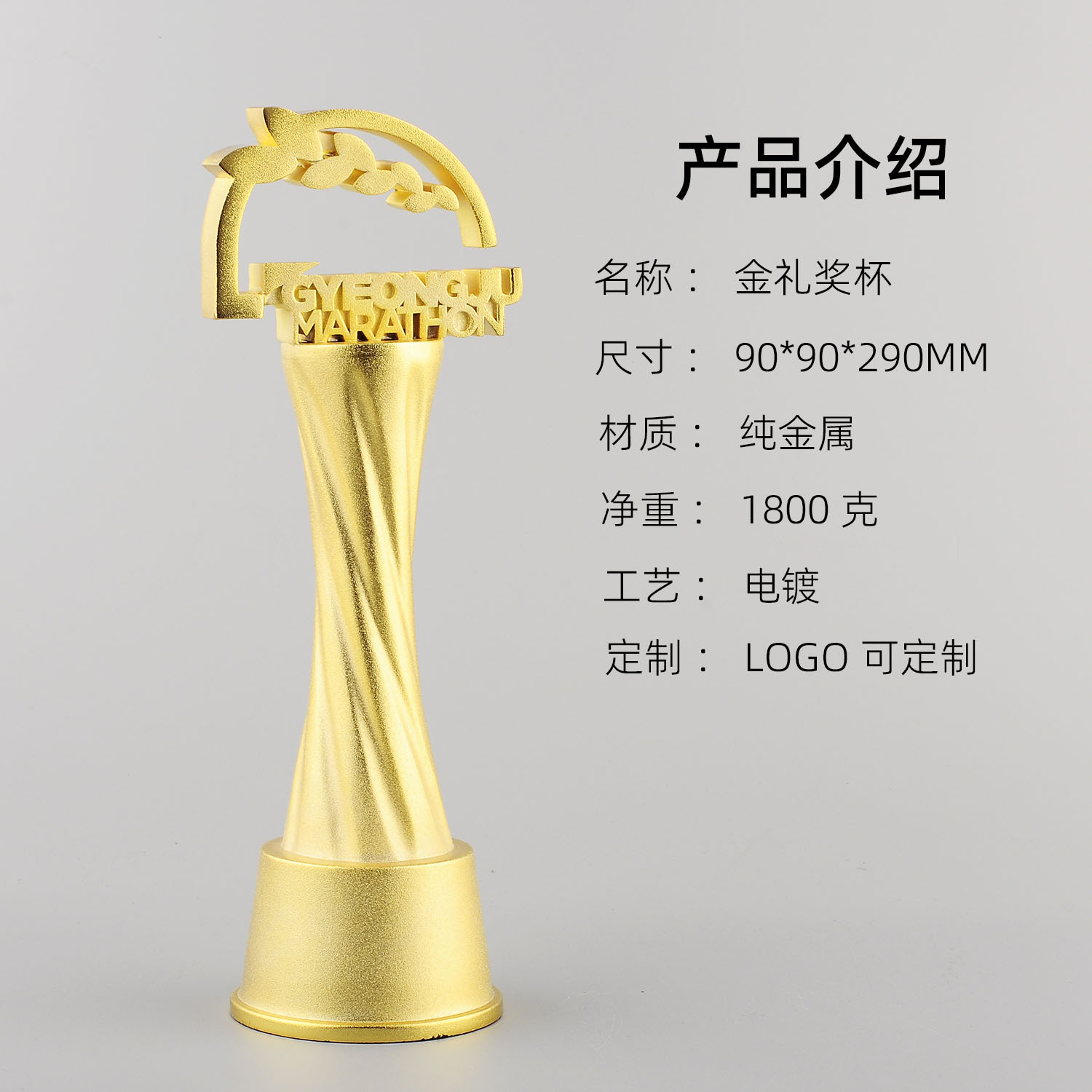 Trofeo de metal puro personalizado reemplazable LOGO creativo nuevo oro, plata, medalla de trofeo de bronce personalizado fábrica directa