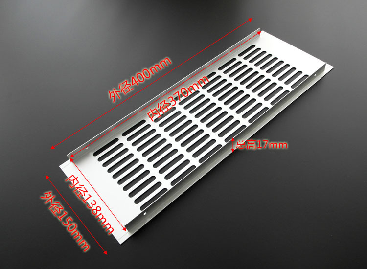 Fábrica al por mayor de aleación de aluminio red de ventilación rectangular armario ventilación de ventilación de ventilación de ventilación multipropósito