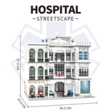 Новый продукт 86199 больница большая модель с видом на улицу строительные блоки строительные игрушки детские образовательные сборки подарки трансграничные мужчины