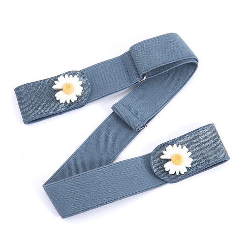 Lazy belt jeans, waist elastic, seamless, versatile, casual, elastic, no punching, no taking off, ins style, casual and hidden