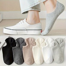 I 24404 Women's stripe solid non-slip low cut socks Ůʿ����
