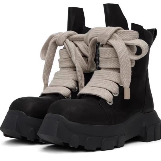 Ro中筒ブーツ男2024新型厚い底のマーティンブーツ男RO牛革ショートブーツ