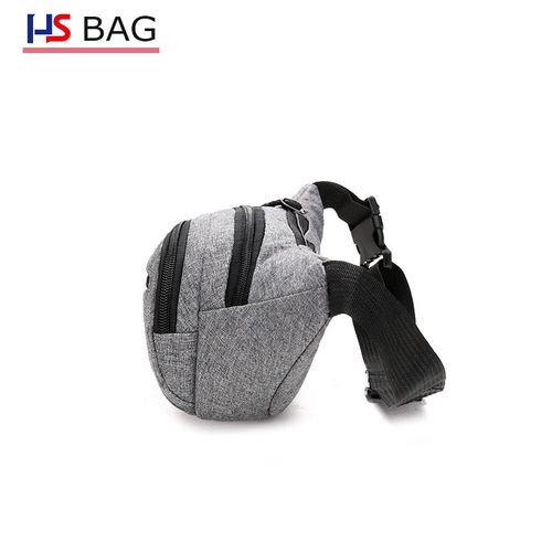 Korean-style sports waist bag for men, outdoor leisure sports waist bag with large capacity and multi-layer waterproof design