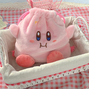 Girl heart cute plush pink Star Card large capacity mobile phone data cable portable cosmetic bag lipstick bag gift