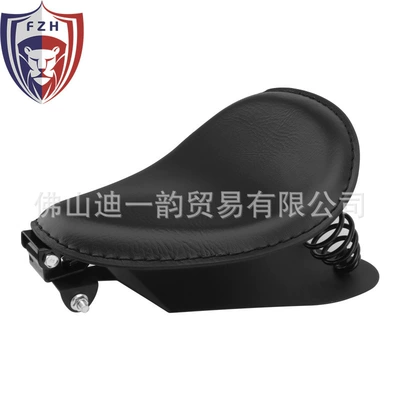 Motosiklet ləvazimatları və aksesuarları Line Retro Spring Leather - black-black-line-seat-cushion-long-round-black-spring-small-bracket-base-plate