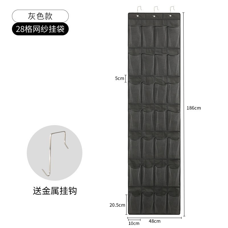 Organizador colgante de 28 compartimentos, gris