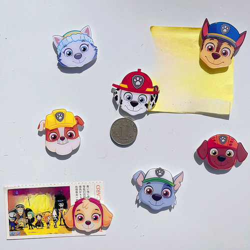 Cute Paw Patrol set of fridge magnets cartoon children's creative whiteboard blackboard magnet baby birthday gift 