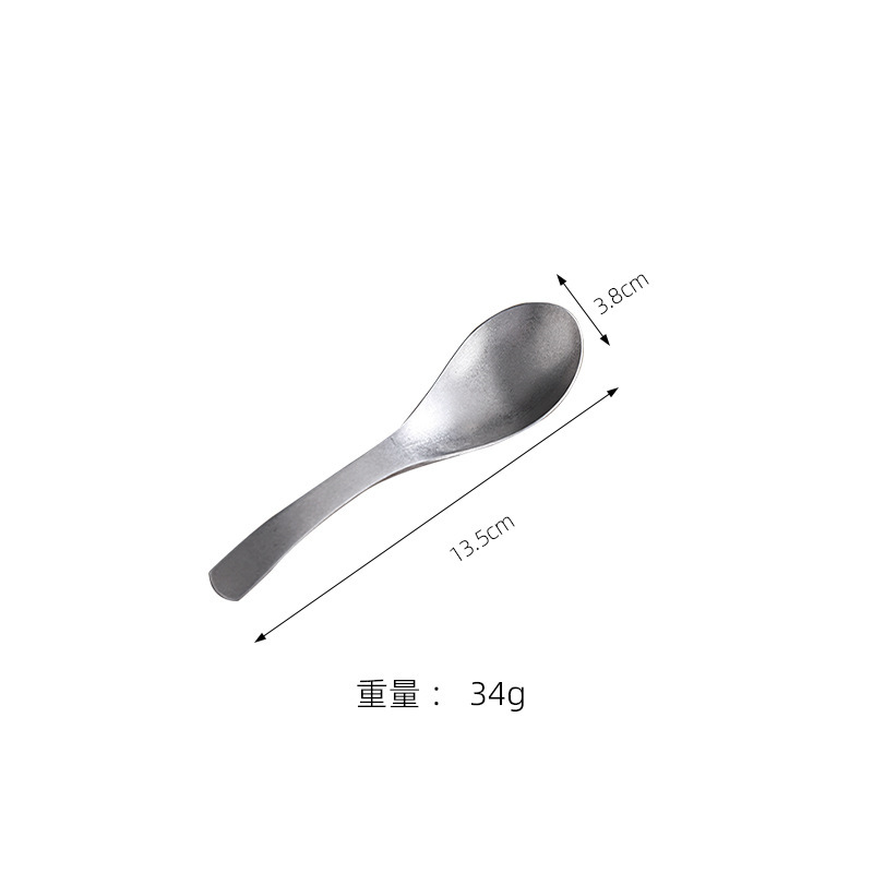 レトロな古い 304 ステンレス鋼スプーン落下防止食べるスプーン鍋レストラン商業スプーンカスタムロゴ|undefined