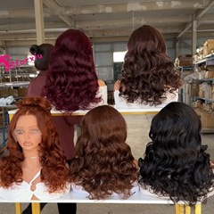 DD Vietnam Hairボウシーレースwigフロントレースかつらアフリカかつらカバーヒューマン