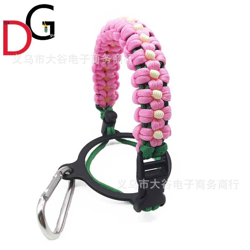 Amazon Venta caliente paraguas cuerda taza mango hidro frasco taza cuerda manejar cuerda todo tipo de cuerda en forma de flor