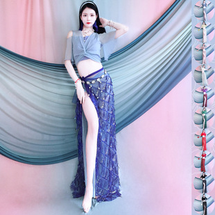 Belly Dance Clothing 2025 Spring and Summer Multi-Color Embroidered Tassel Sequin Suit Kidsren's Stage Performance Clothing Practice Clothing