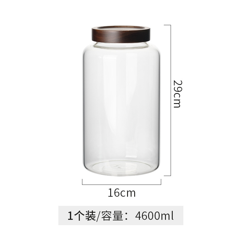 Tarro de almacenamiento de vidrio de grado alimenticio para el hogar Tarro sellado Tarro de almacenamiento Tarro de vidrio Tarro de vidrio Tarro de café Tarro de té