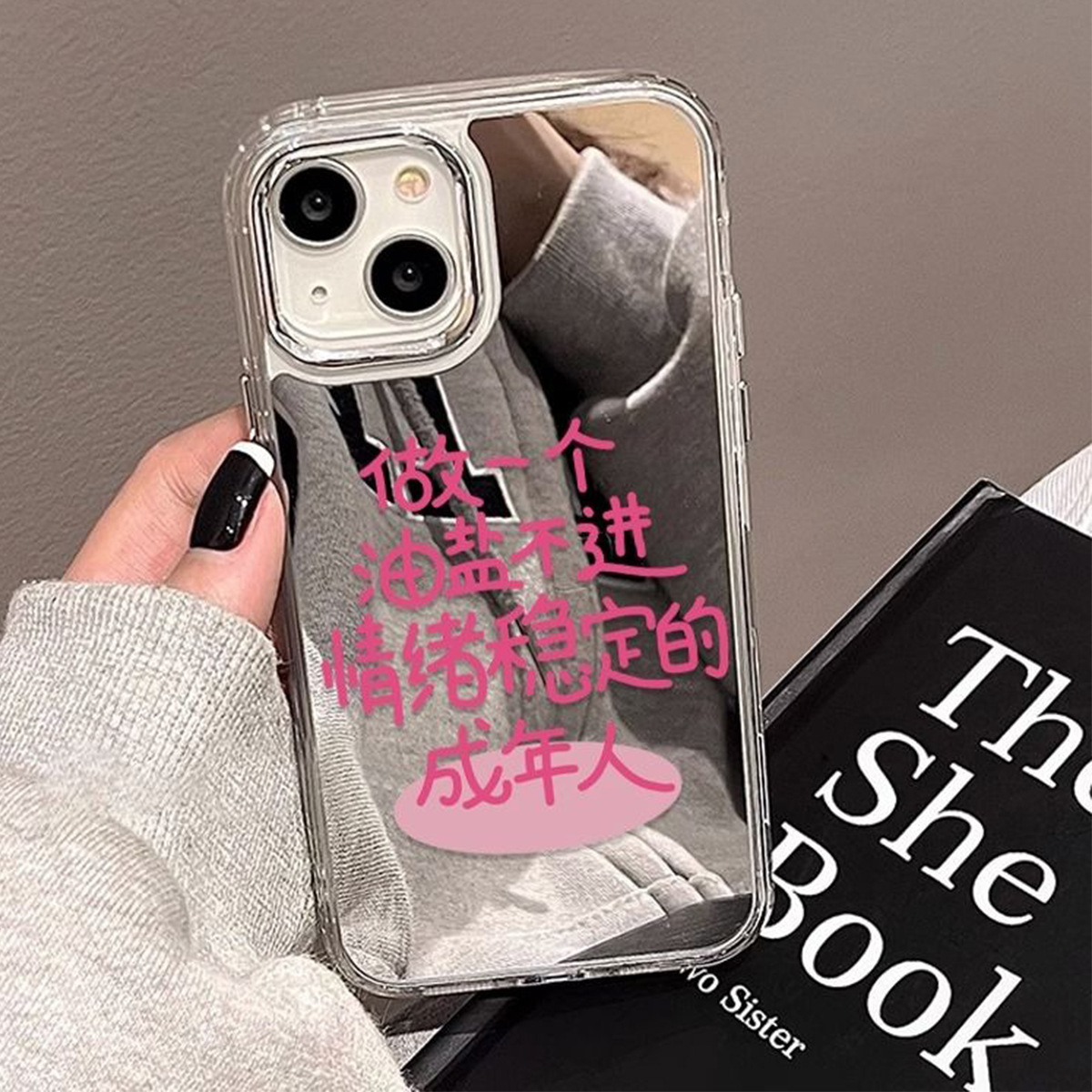 镜子手机保护套化妆镜面保护套适用苹果手机壳全包散热手机保护套