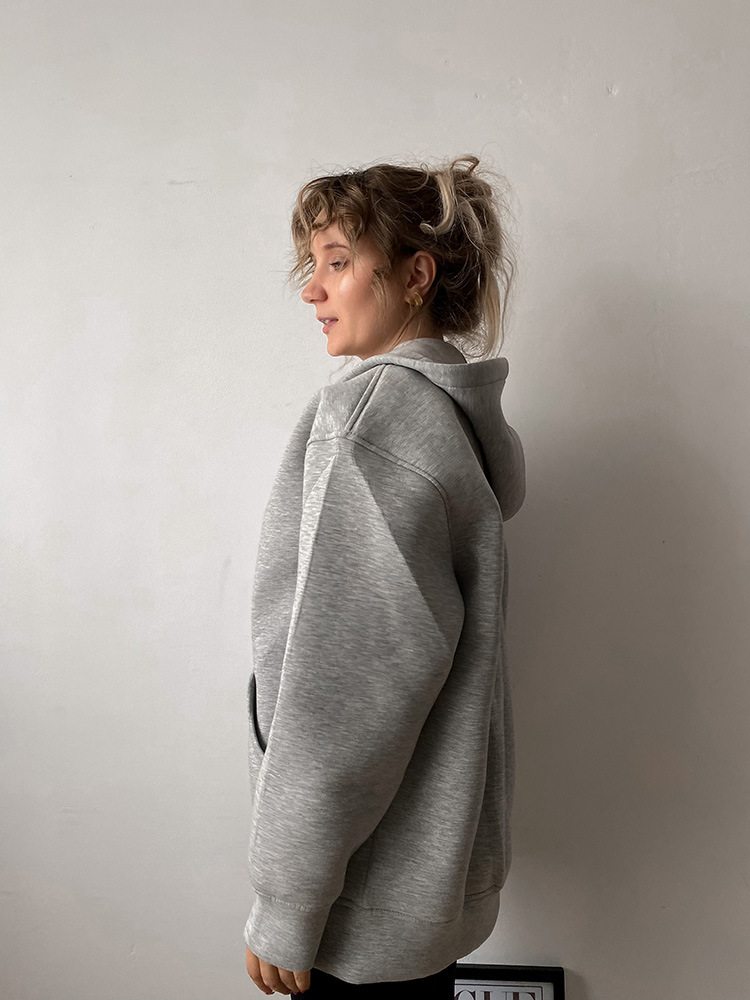 Women's Clothing autumn and winter hooded long sleeved jacket zipper basic jacket new women's casual sweatshirt_voghion.com