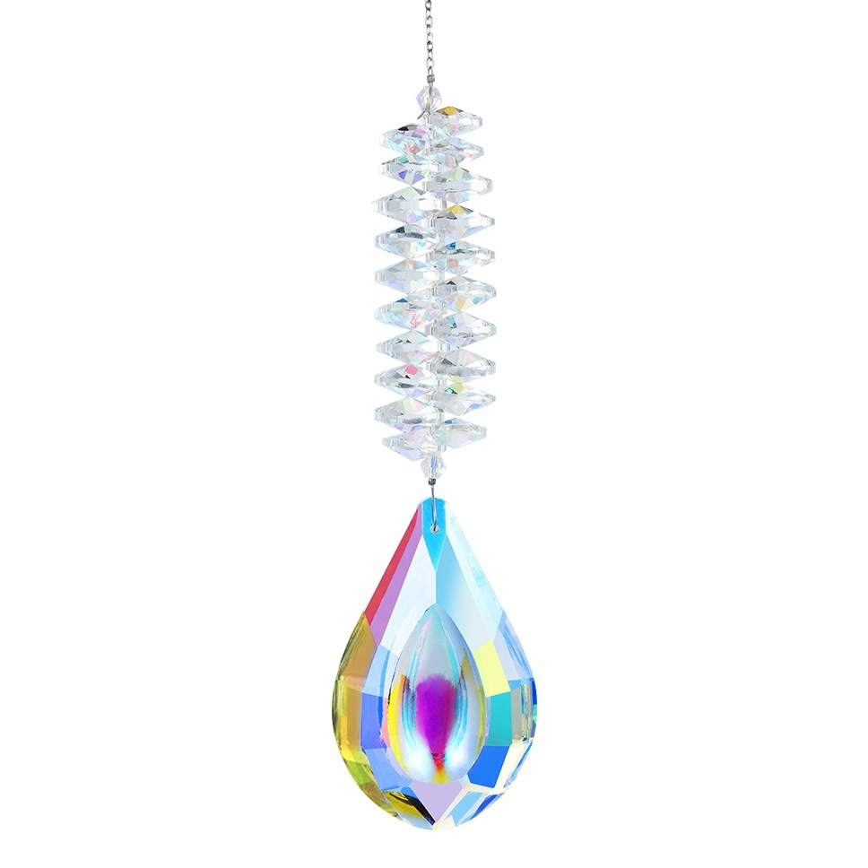 Amazon ins fuente suncatcher colorido AB nueva pipa colgante de cristal Sun Catcher