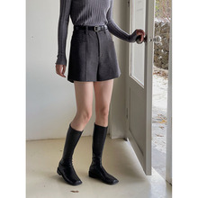 【秋冬主场小短裤加厚】歌铭韩系通勤A字毛呢西装裤女休闲裤N422B
