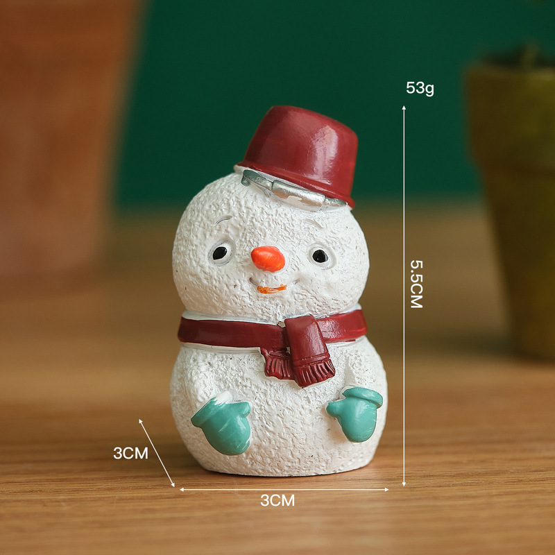 国境を越えた売れ筋のクリスマス装飾樹脂サンタクローストナカイ雪だるまヘラジカホームミニチュアデスクトップ装飾品|undefined