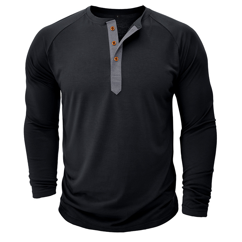 autumn and winter men's long-sleeved T-shirts, men's bottoming shirts, men's t-shirt clothing processing_voghion.com