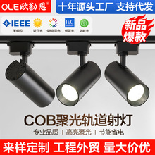 全光谱轨道射灯led射灯店铺商用COB客厅家用嵌入式商铺导轨磁吸灯