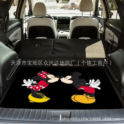 Avtomobil döşəmə paspasları — trunk decorative anti-slip mat car dust - mickey-minnie-7-75100cm-crystal-velvet-dot-bottom