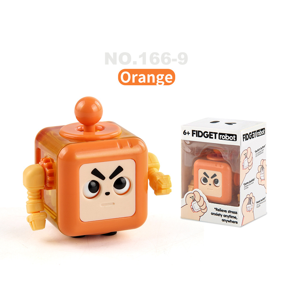 166-9 descompresión ojo grande robot naranja inglés en caja 43G