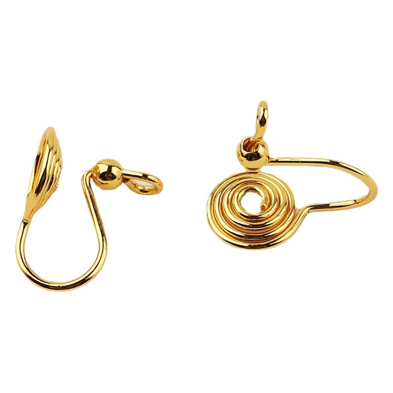 Earrings accessories mosquito coil pearl earrings ear studs change painless ear clip conversion without piercing converter color retention electroplating