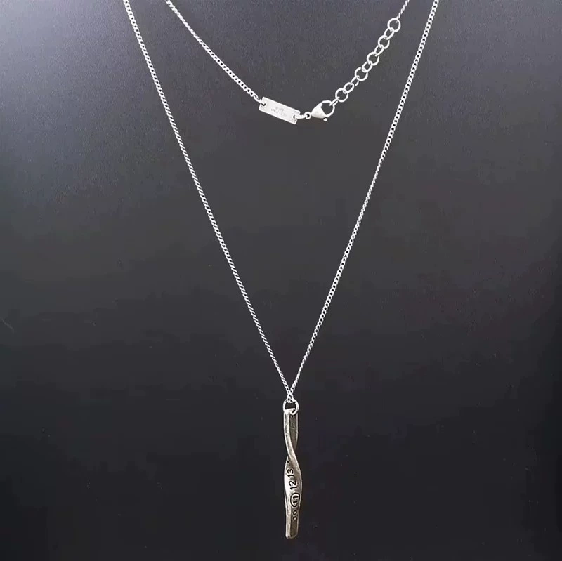 Кулон-подвеска PYC Möbius с гравировкой, витой, унисекс, для пар, простой, универсальный, на цепочке для свитера