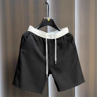 2025 New Summer Casual Linen Shorts Solid Color Versatile Men's Shorts Casual Pants Men's Shorts Korean Version