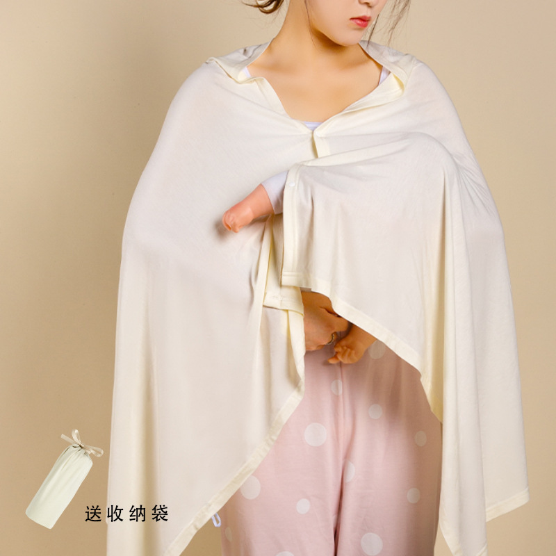 人気の夏モーダル産後ショールマタニティ授乳タオル暖かいマントスタイルの小さなショールマタニティネックプロテクターマント|undefined