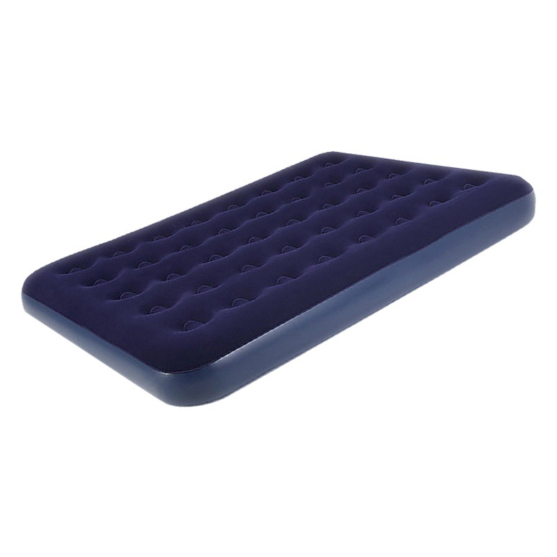 Factory Outdoor Portable Air Bed Folding Single Double Inflatable Mattress Thickened Flocking Mattress Household Inflatable Mattress