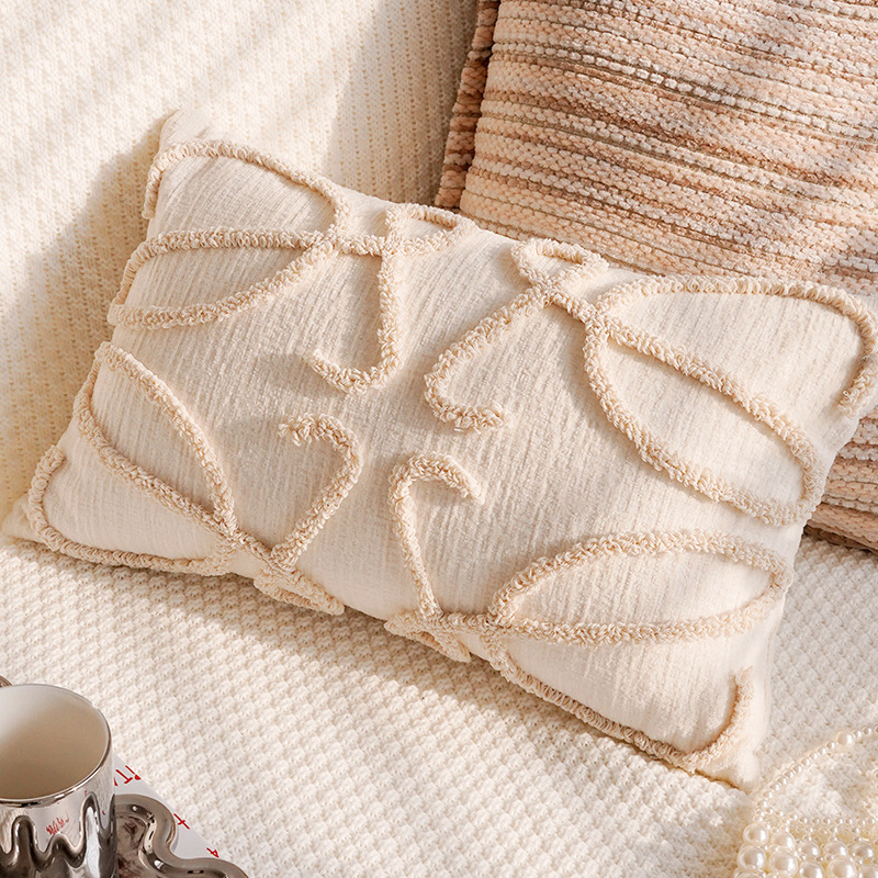 Retro de alta sensación asiento de dormitorio sofá almohada cojín almohada cubierta bohemia casa suave sofá almohada cubierta