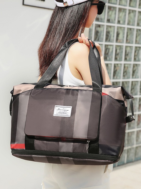 Bolsa de viaje plegable de gran capacidad para mujer, funda para equipaje, maleta con ruedas, almacenamiento para fitness y deportes, transpirable y ligera image 6