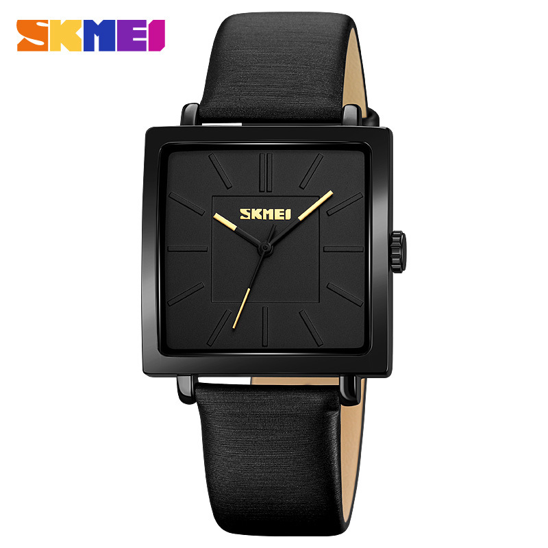 Montre à quartz tendance SKMEI pour femme avec bracelet en cuir_voghion.com