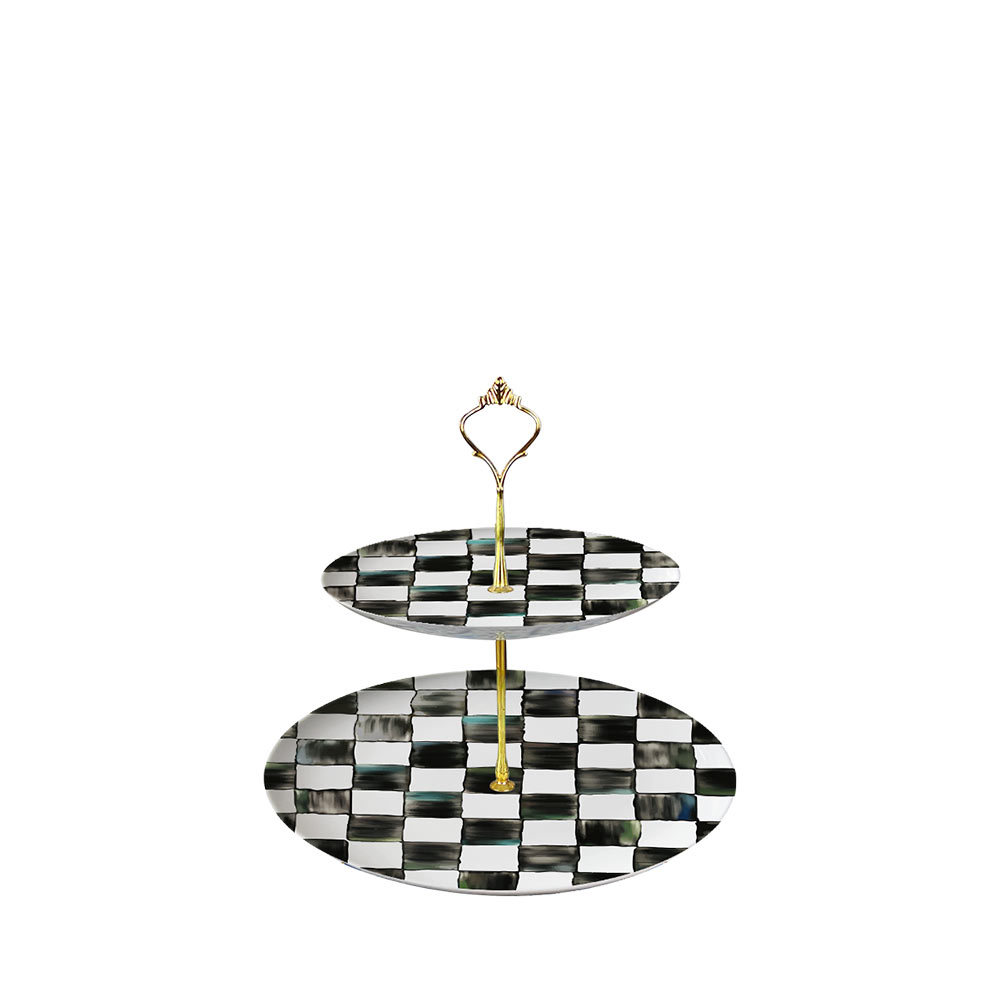 2단 디저트 플레이트