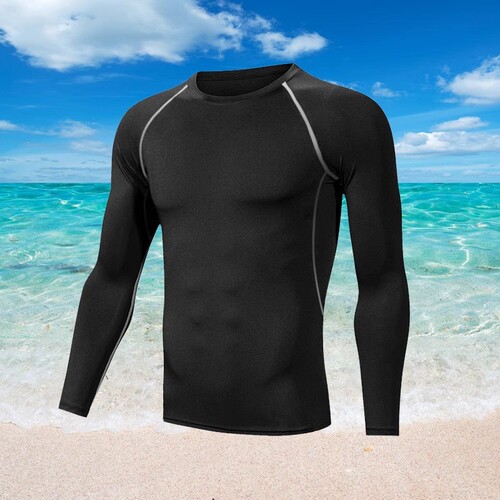 Cross-border swimsuit, men's top, long-sleeved pantsuit, swimming trunks, swimming equipment, sunscreen swimsuit, surfing, hot spring, jellyfish diving