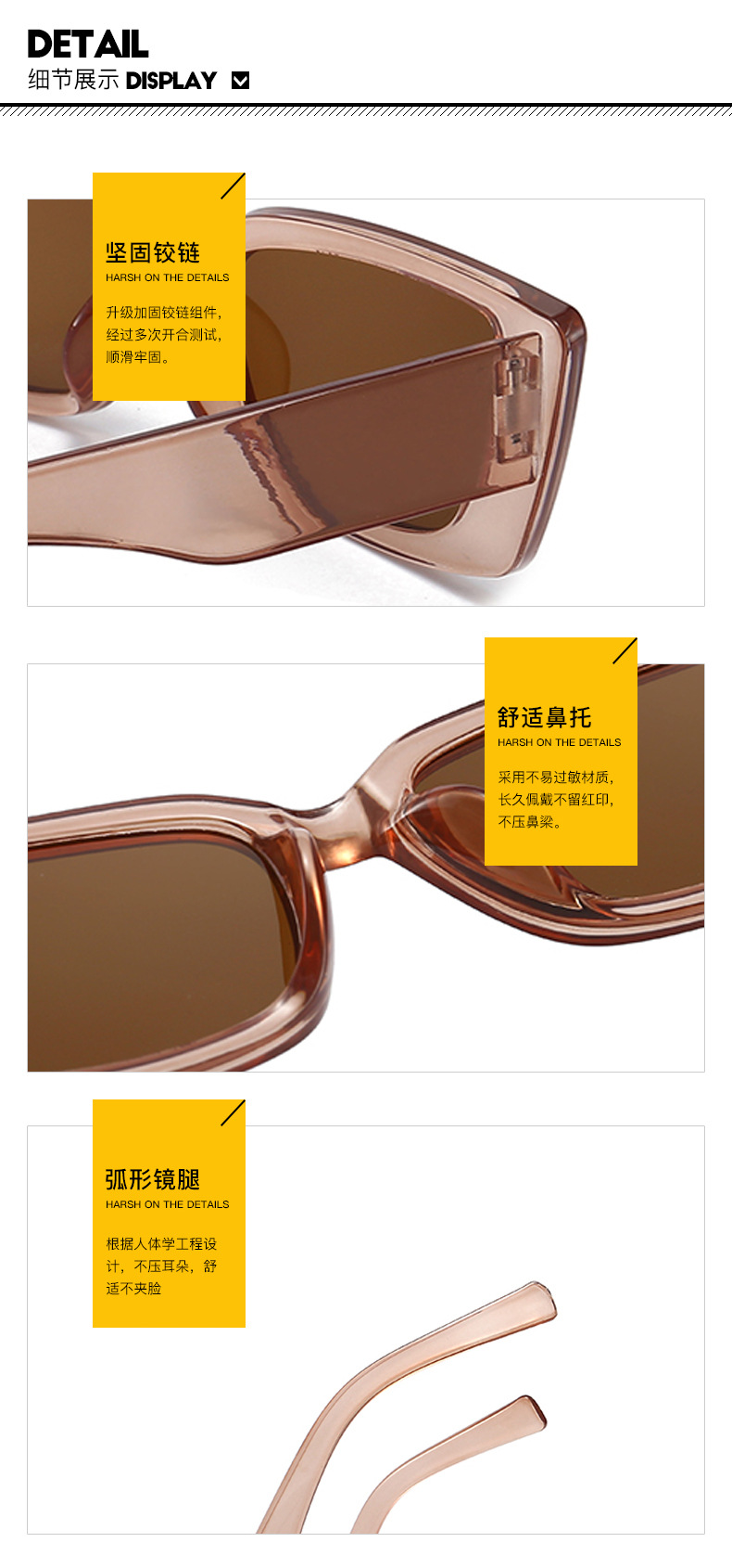 Retro Mode Einfacher Stil Sonnenbrille Der Frauen display picture 17