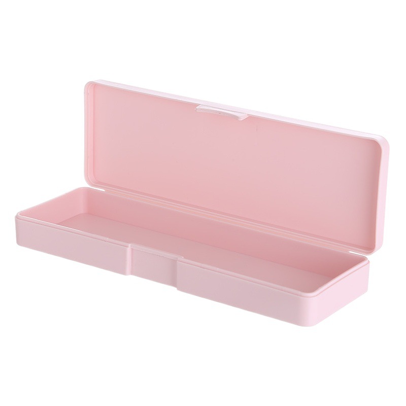 Caja de regalo coreana simple para estudiantes, caja de papelería DIY, estuche para lápices, caja de almacenamiento de plástico de doble capa al por mayor