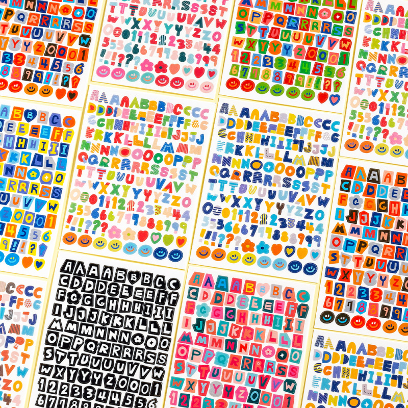 Korean Colorful Letter Symbol Labels Emoticon Number Stickers for Journaling, Guka Photo Diy, Traceless Pet Waterproof Stickers Korean Colorful Letter Symbol Labels Emoticon Number Stickers for Journaling, Guka Photo Diy, Traceless Pet Waterproof Stickers