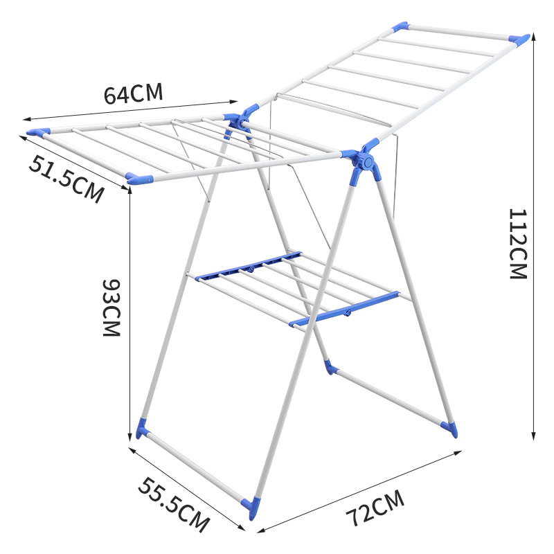 Fábrica al por mayor percha de aire plegable sin instalación balcón percha de ropa para bebés percha de aire tipo suelo percha de aire