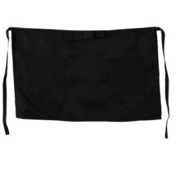 Camarero delantal medio-longitud hotel restaurante cocina Chef negro delantal camarero cintura corta mujeres