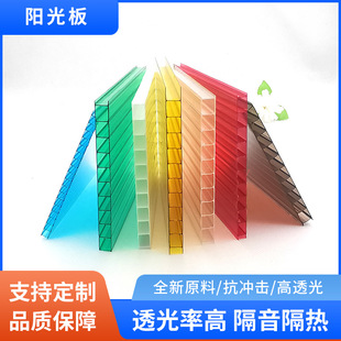 Manufacturer's In-Stock Transparent Sun Panel Double-Layer Hollow Endurance Board Polycarbonate Greenhouse Pc Anti-Uv