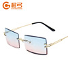 Trend square brand sunglasses, glasses, European style, gradient