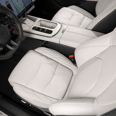 Seat cushion, seat cover: Driver's Seat, Universal for All Seasons - s-model-nappa-leather-galaxy-gray-two-front-seats