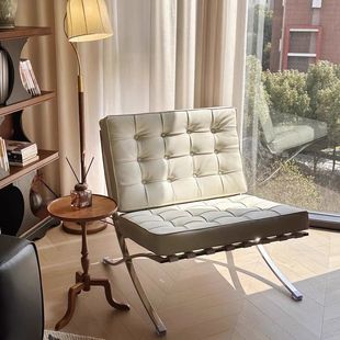 Light luxury small sofa chair Barcelona chair single living room bedroom designer lazy casual sofa recliner