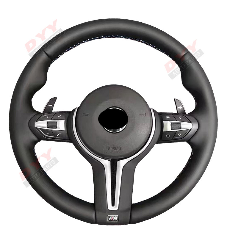 Fits BMW F10 F30 F20 Genuine Carbon Fiber with Airbag Full Leather Steering Wheel Modified D-shaped Carbon Fiber Steering Wheel