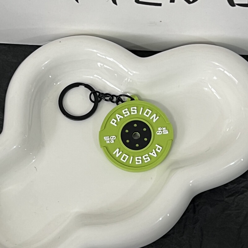 新款迷你健身器材创意钥匙扣礼品配饰环保软胶韩系背包挂件装饰品|undefined