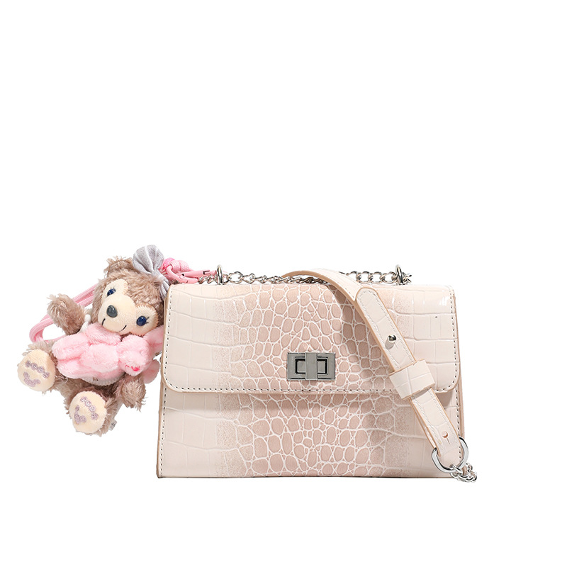 Bolsa de cadena de moda transfronteriza de cocodrilo 2026 nueva moda multifuncional bolso cuadrado de lujo extranjero bolso de hombro ligero