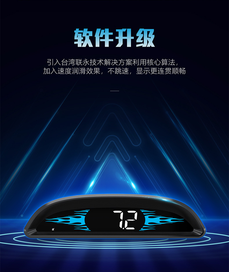 New cross-border car HUD high-definition head-up display, car OBD outdoor off-road vehicle water temperature and fuel consumption head-up display
